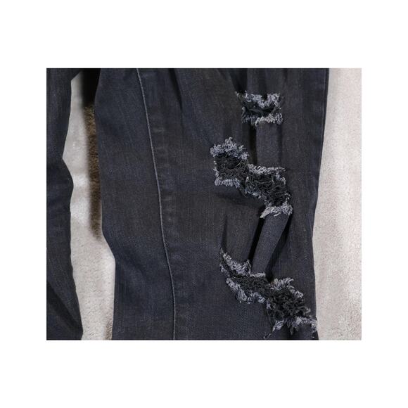 KanCan Jeans Womens 7 27 Black Distressed Ripped Denim Skinny Stretch KC5052BK - Picture 3 of 11